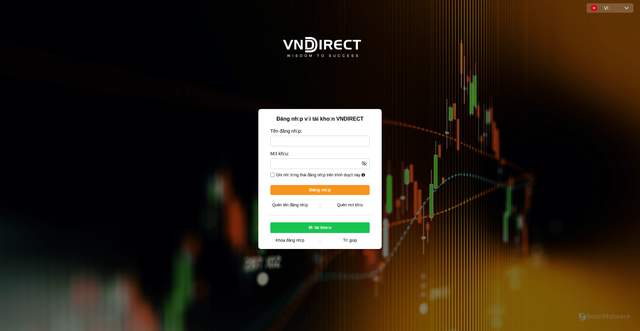 Security scan screenshot of https://trade.vndirect.com.vn