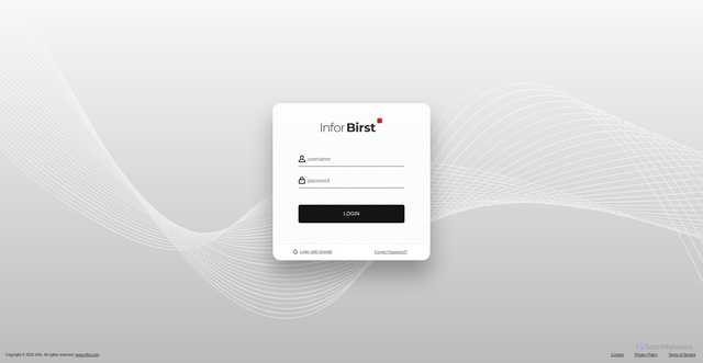 Security scan screenshot of https://login.bws.birst.com