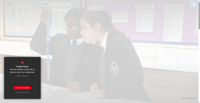 Security scan screenshot of https://www.greigcityacademy.co.uk/