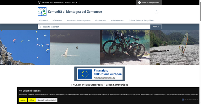 Security scan screenshot of https://www.gemonese.comunitafvg.it
