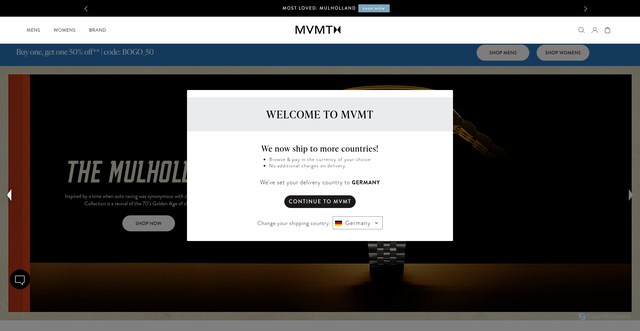 Security scan screenshot of https://mvmt.com