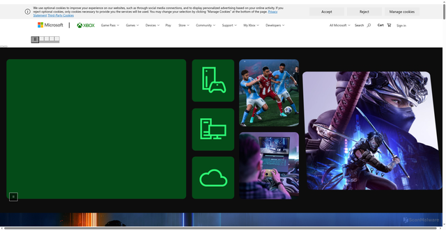 Security scan screenshot of https://www.xbox.com/en-US