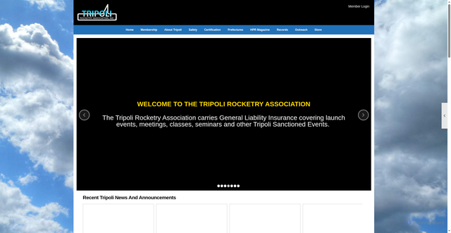Security scan screenshot of https://www.tripoli.org/
