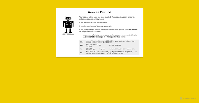Security scan screenshot of https://www.nichibei.org/2022/10/16-year-veteran-catcher-kurt-suzuki-retires-where-he-started/