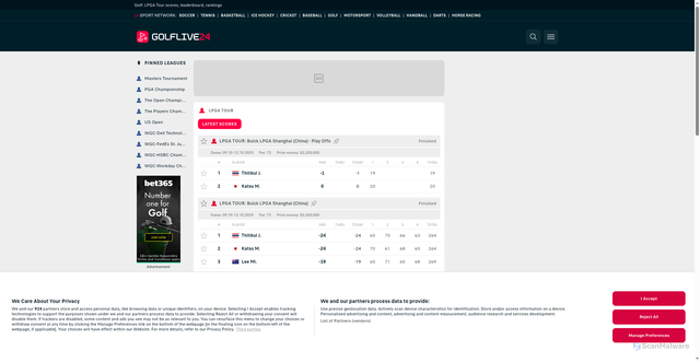 Security scan screenshot of https://www.golflive24.com/lpga-tour/