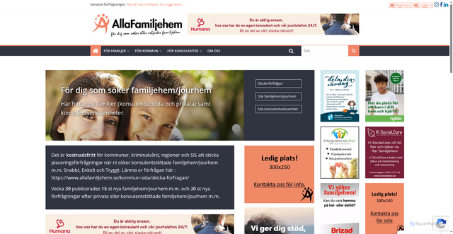 Security scan screenshot of https://allajourhem.se