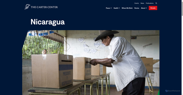 Security scan screenshot of https://www.cartercenter.org/country/nicaragua/