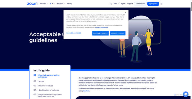 Security scan screenshot of https://onemedical.zoom.us