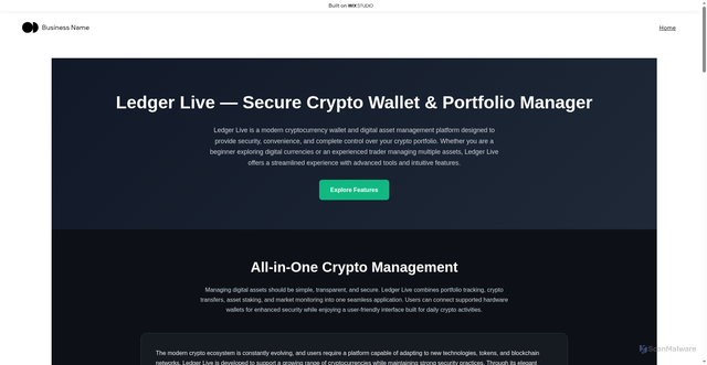 Security scan screenshot of https://liveledgr-en-page.wixstudio.com/connect