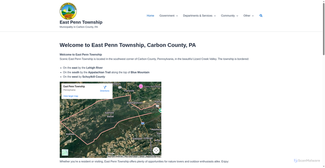 Security scan screenshot of https://eastpenntownship.gov/