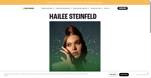 Security scan screenshot of https://goldhouse.org/people/hailee-steinfeld/