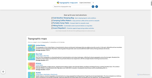 Security scan screenshot of https://en-us.topographic-map.com