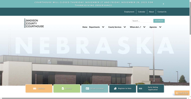 Security scan screenshot of https://madisoncountyne.gov/