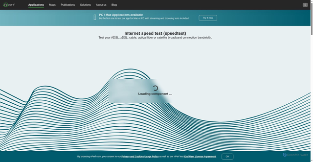 Security scan screenshot of https://cdn.nperf.com