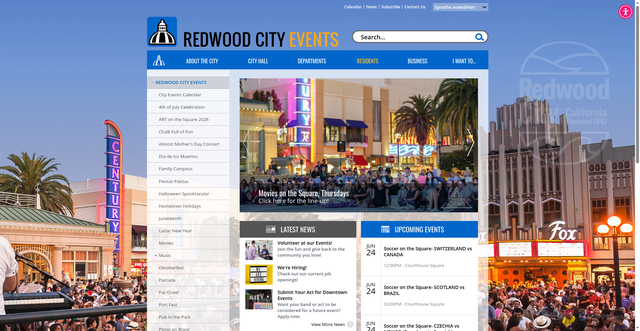 Security scan screenshot of https://www.redwoodcity.org/events