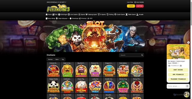 Security scan screenshot of https://apksuper-pisang123.com/desktop/game/slot/onegame