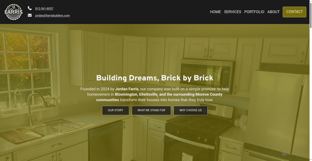 Security scan screenshot of https://farrisbuilders.pages.dev/about/