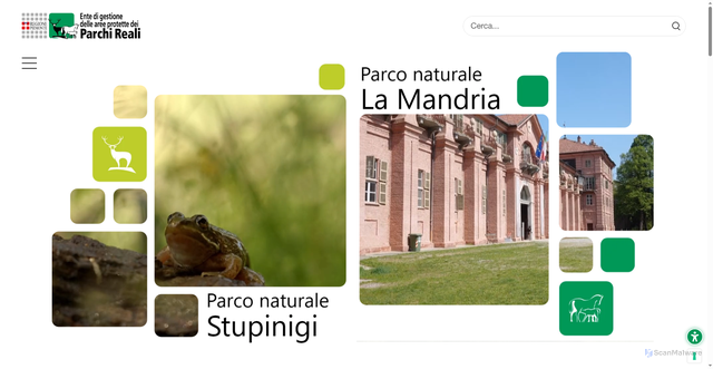 Security scan screenshot of https://www.parchireali.it/