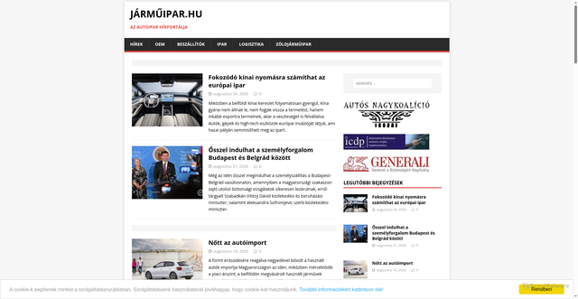 Security scan screenshot of https://jarmuipar.hu
