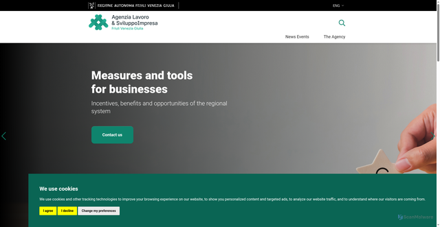 Security scan screenshot of https://www.lavoroimpresa.fvg.it/