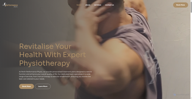 Security scan screenshot of http://perthperformancephysio.com/