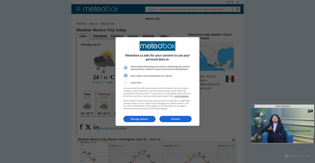 Security scan screenshot of https://meteobox.ca/mexico/mexico-city/
