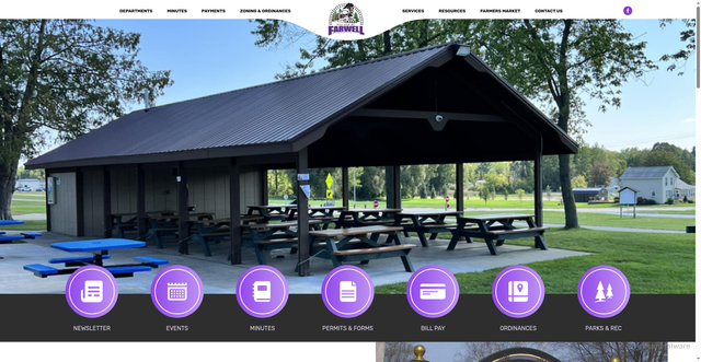 Security scan screenshot of https://villageoffarwellmi.gov/