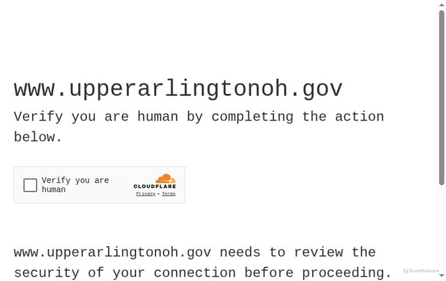 Security scan screenshot of https://www.upperarlingtonoh.gov/