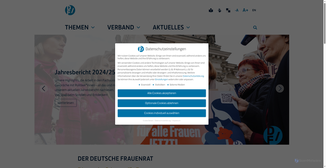 Security scan screenshot of https://www.frauenrat.de/