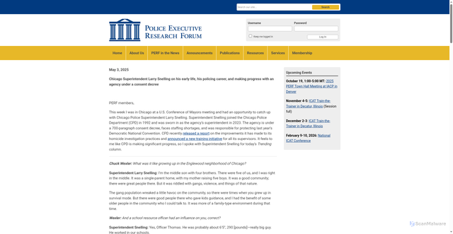 Security scan screenshot of https://www.policeforum.org/trending3may25