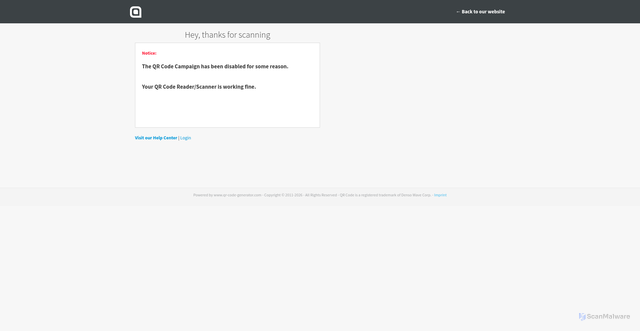Security scan screenshot of https://qrco.de/Doc0sign
