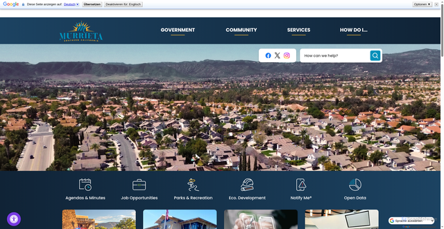 Security scan screenshot of https://www.murrietaca.gov/