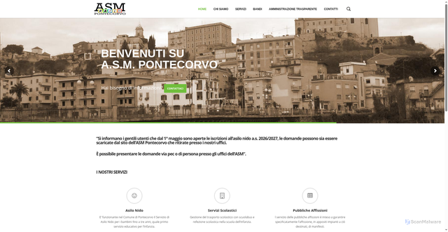Security scan screenshot of https://www.asmpontecorvo.it
