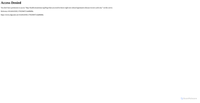 Security scan screenshot of https://health.mountsinai.org/blog/what-you-need-to-know-right-now-about-legionnaires-disease-in-new-york-city/