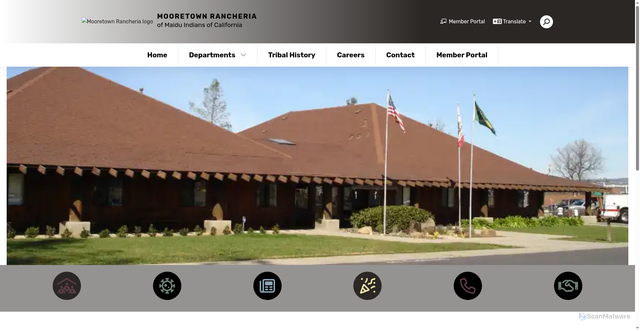 Security scan screenshot of https://www.mooretownrancheria-nsn.gov/