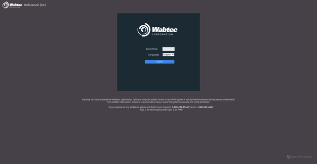 Security scan screenshot of https://rc2fxe.railconnect.com