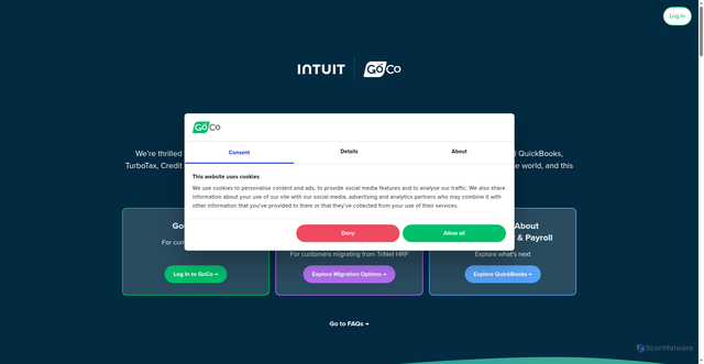 Security scan screenshot of https://www.goco.io/