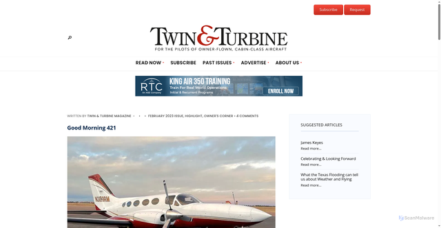 Security scan screenshot of https://www.twinandturbine.com/good-morning-421/