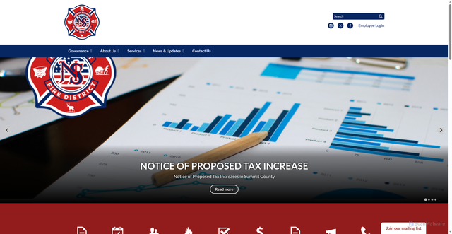 Security scan screenshot of https://www.northsummitfireut.gov/