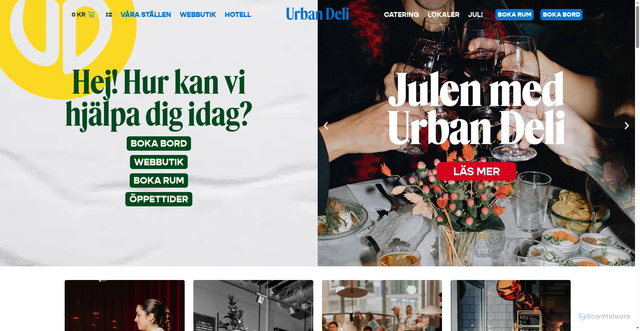 Security scan screenshot of https://urbandeli.se/