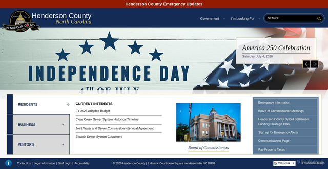 Security scan screenshot of https://hendersoncountync.gov