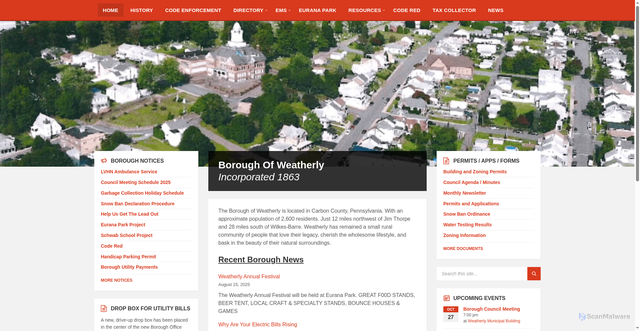 Security scan screenshot of https://weatherlypa.gov/
