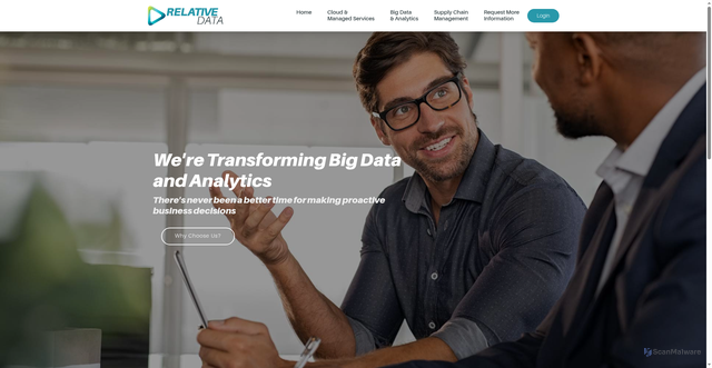 Security scan screenshot of https://relativedata.net