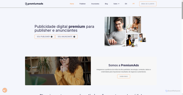 Security scan screenshot of https://premiumads.com.br