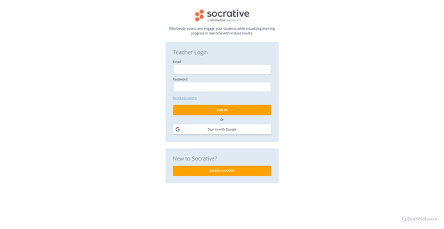 Security scan screenshot of https://b.socrative.com/login/teacher/
