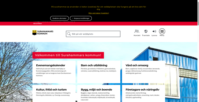 Security scan screenshot of https://surahammar.se/