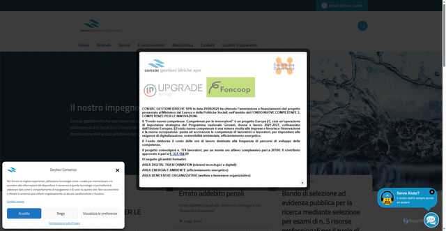 Security scan screenshot of https://www.consac.it/