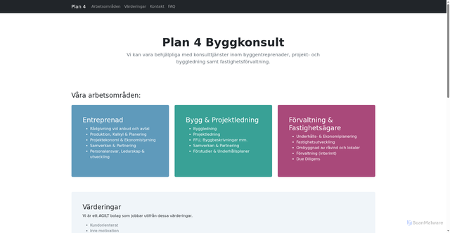 Security scan screenshot of https://plan4.se