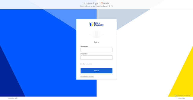 Security scan screenshot of https://devryu.instructure.com