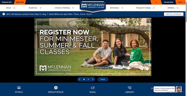 Security scan screenshot of https://mclennan.edu